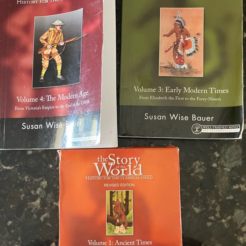 The Story of the World Volume Set - Orange, Red, Olive Covers